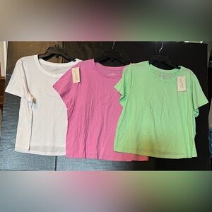 Universal Thread Short Sleeve Tees - White, Pink, and Green- 3 for $18
